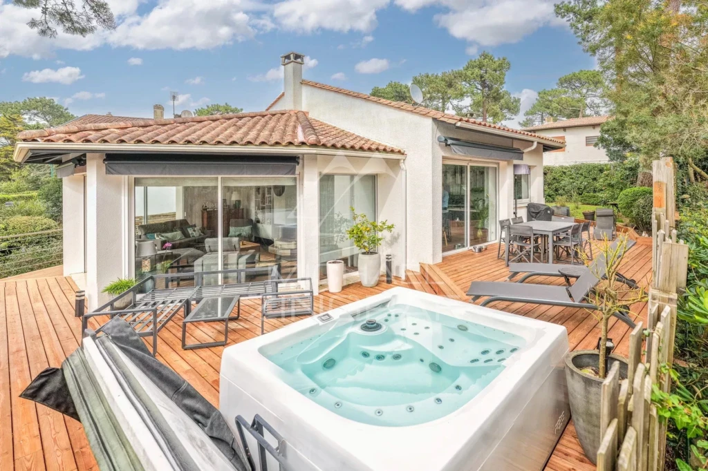 Maison 3 chambres, quartier Abatilles, Bassin d'Arcachon, jacuzzi