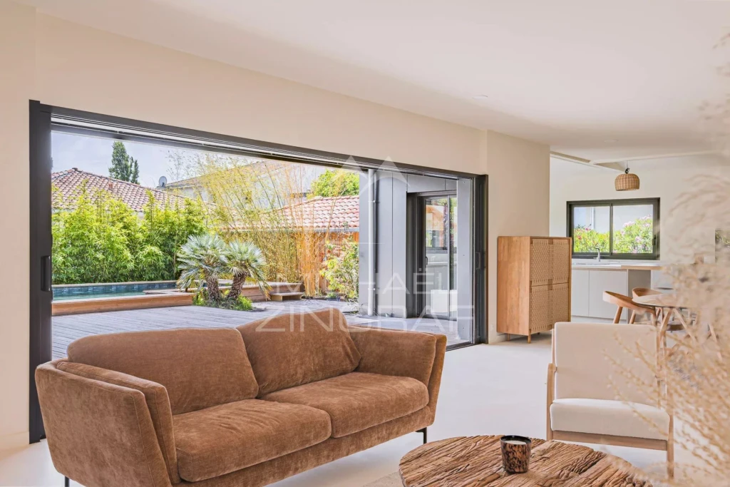 salon ouvert terrasse
