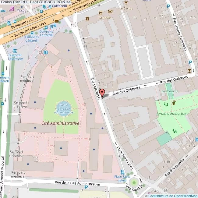 Informations RUE LASCROSSES Toulouse