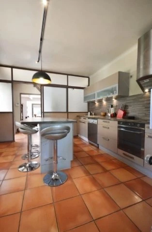 Cuisine Carrelage Acier inoxydable