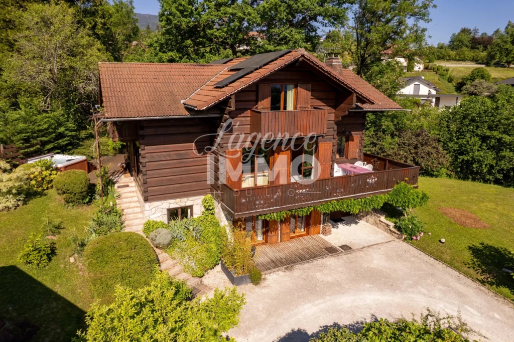 448 chemin du buloz chalet l'agence immo st jorioz vue lac