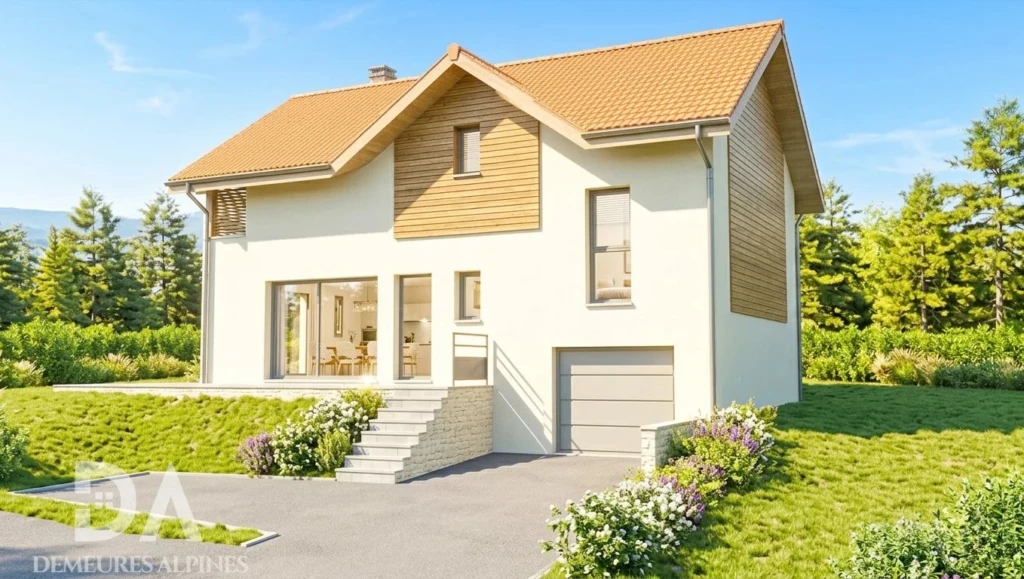 Belle maison lumineuse avec un jardin spacieux.