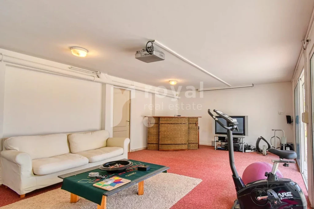 Espace bien-être avec télévision et équipements de fitness – villa à Mougins