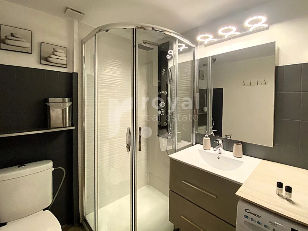 Studio de standing avec salle de douche contemporaine