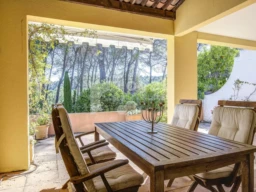 Terrasse d’une villa avec vue sur le golf à Mougins