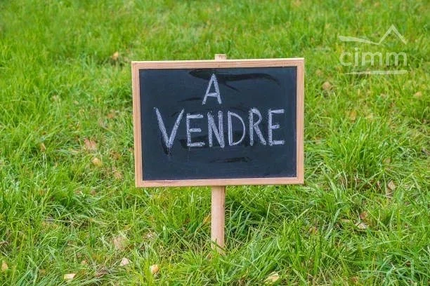 blackboard with text in french "for sale" on a grass
