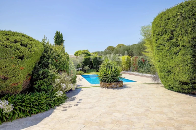 Piscine moderne exposée plein sud, idéale pour se détendre sous le soleil de la Côte d'Azur