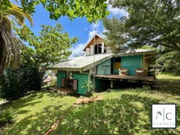 Charmante villa en bois entourée de verdure, idéale pour une escapade nature.