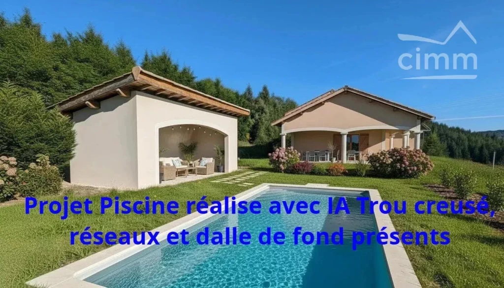 Projet piscine photo IA