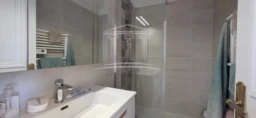 salle de bain avec douche