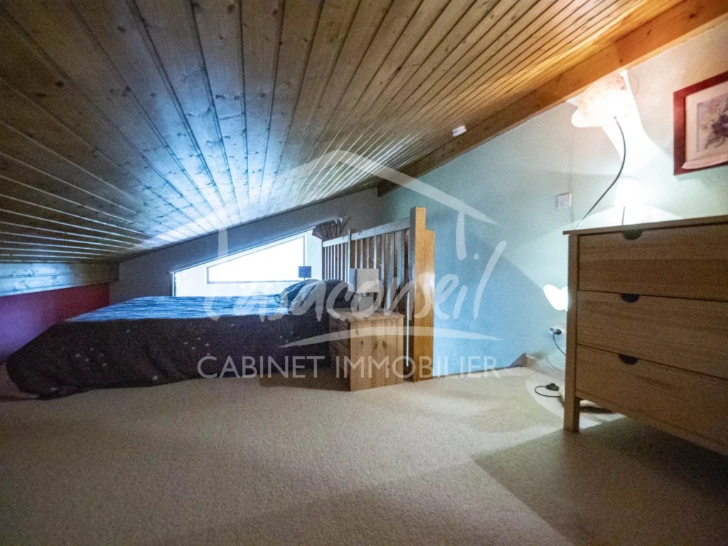 large mezzanine avec lit 2 personnes