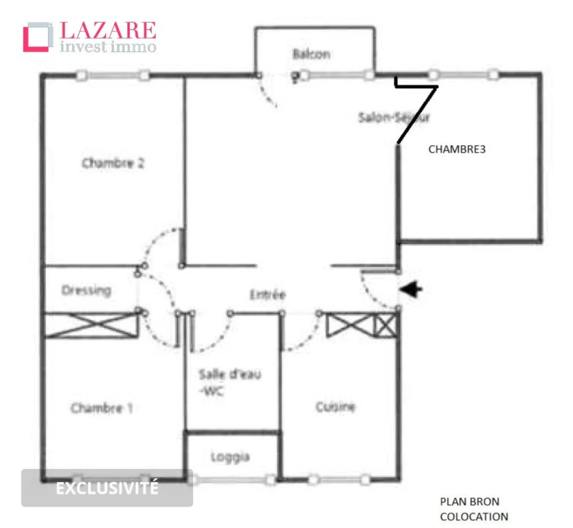 A LOUER T4 meublé avec parking et cave 12
