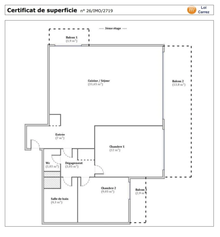 Appart 3 pièces avec piscine et vue panoramique 13