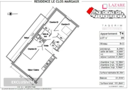 A LOUER T4 récent avec 2 parkings 2