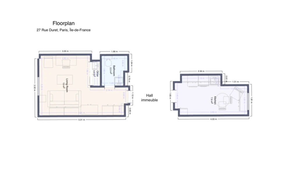 Appartement meublé rénové – Rue Duret, 75116 10