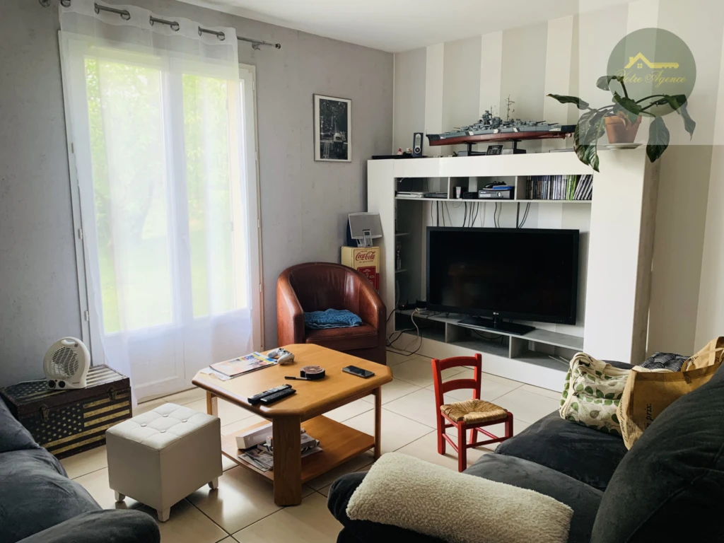 salon séjour avec poêle à bois