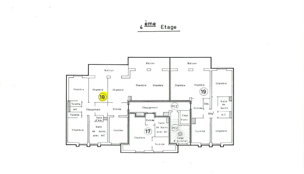 Appartement 5 PIECES Balcon à vendre à STRASBOURG CONTADES