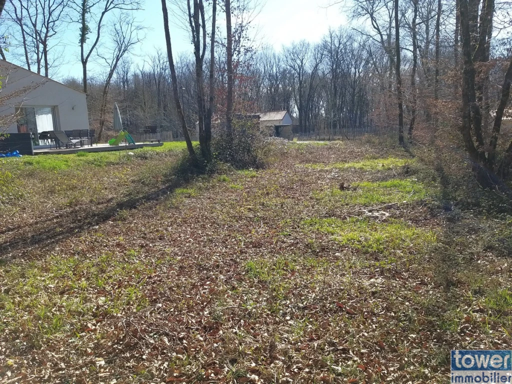 Terrain constructible de 869m 2 à Pranzac - Vue vers son entrée au Sud