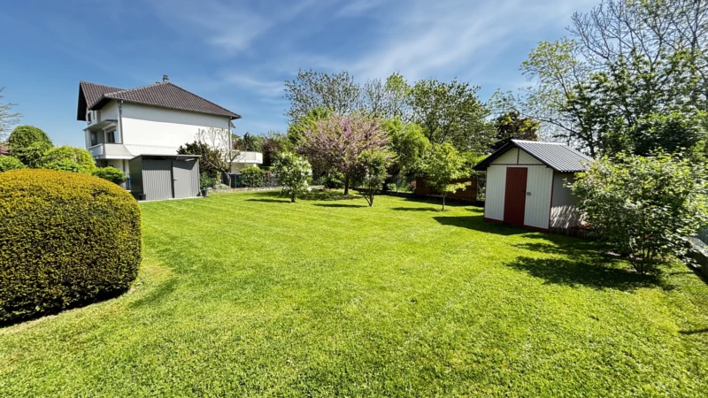 jardin arrière piscinable maison individuelle plein pied 5 pieces a vendre 68260 kingersheim