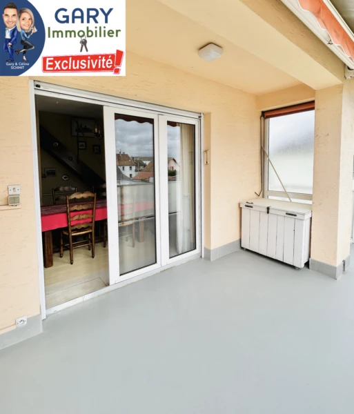 Terrasse appartement 5 pieces a vendre residence Pfastatt 68120 proche lutterbach
