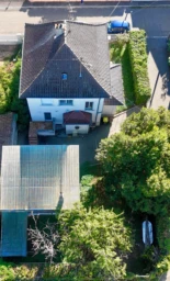 maison Sausheim à vendre vue aérienne jardin et garage