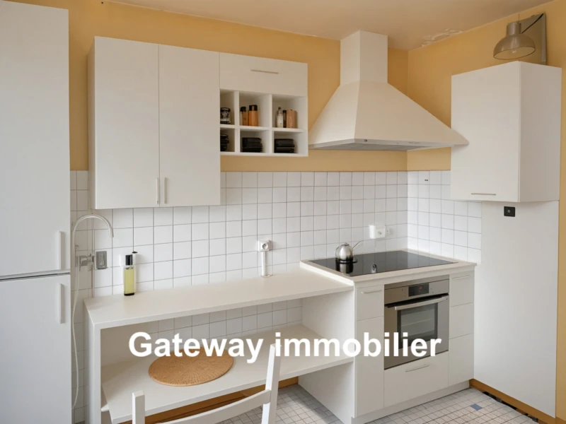 Cuisine F3 RUE DU CLOS FOUR Home staging virtuel réalisé par l'IA Gateway immobilier