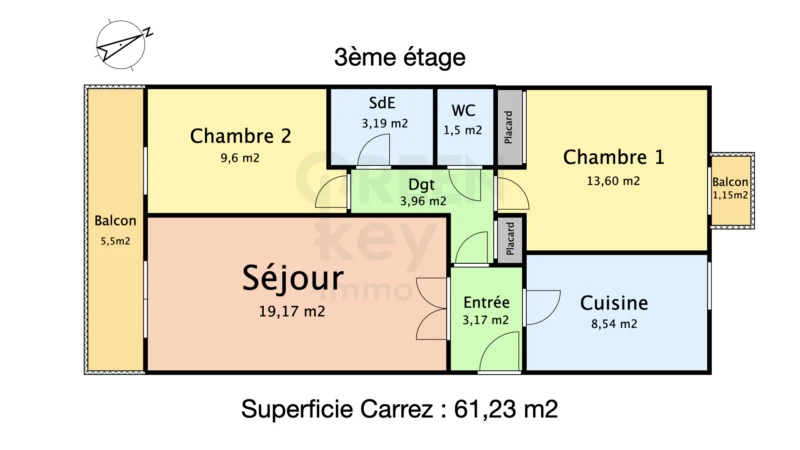 plan appartement 3e etage
