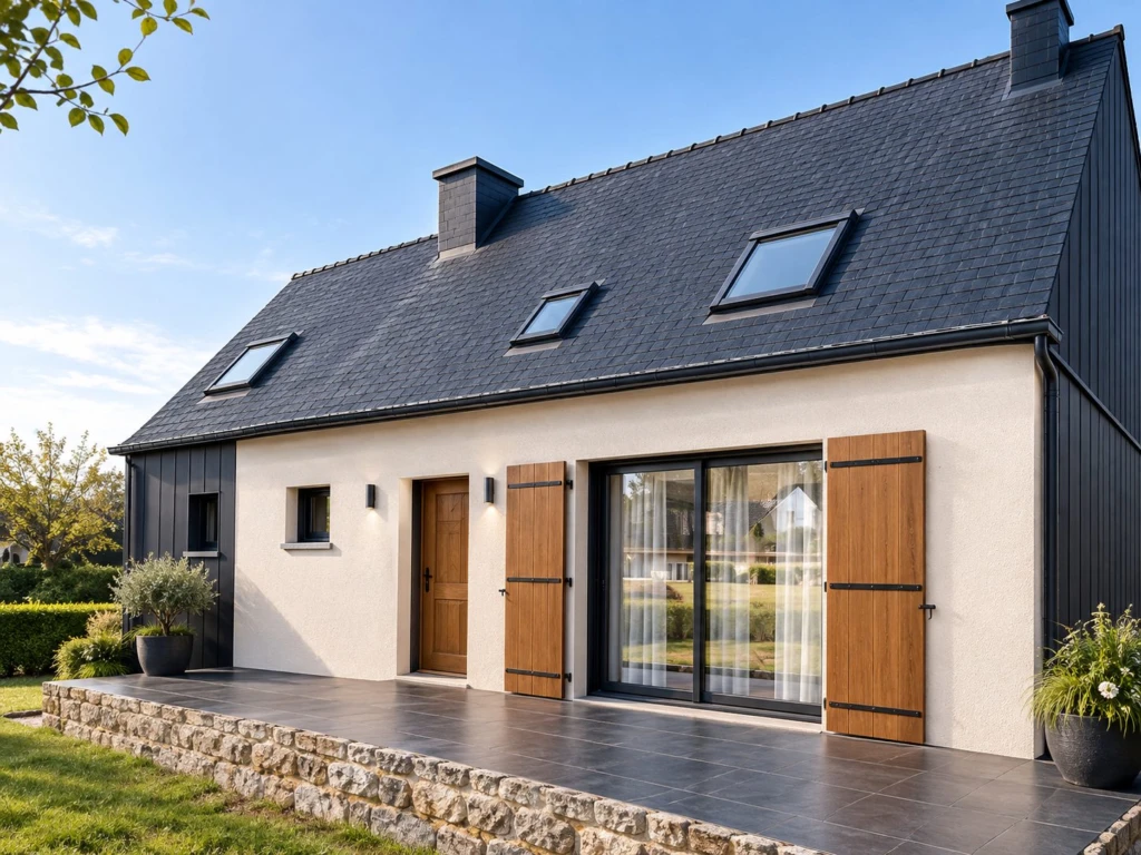 Finition carrelage terrasse et bardage bac acier pour moderniser IA