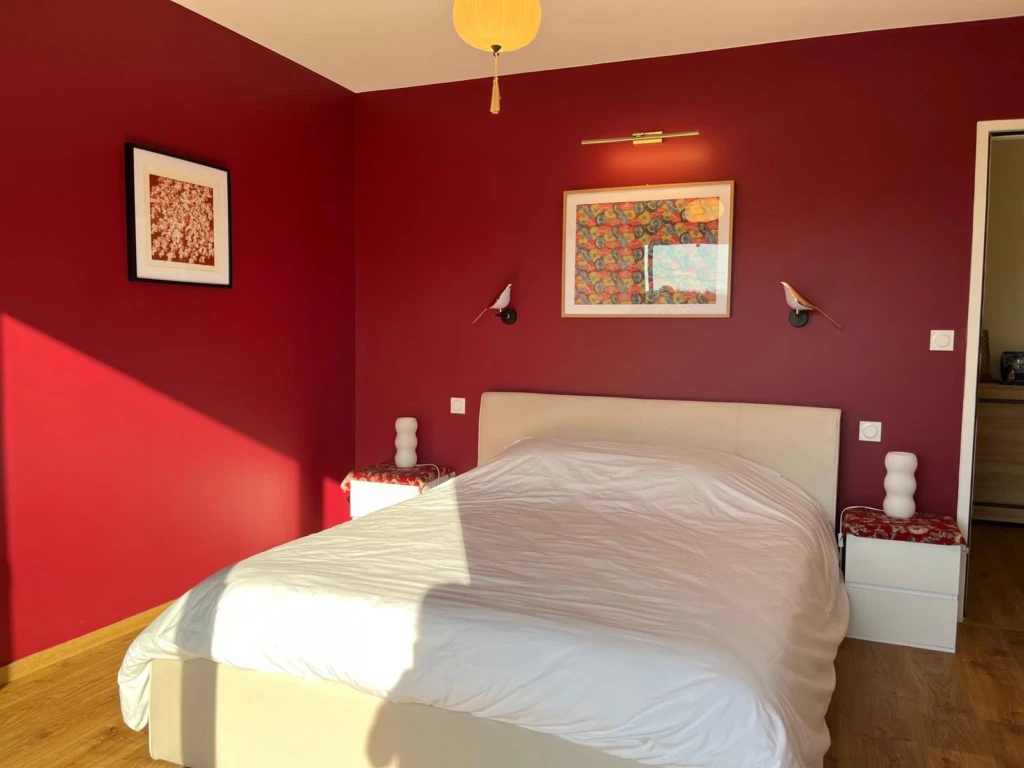 chambre rouge en suite