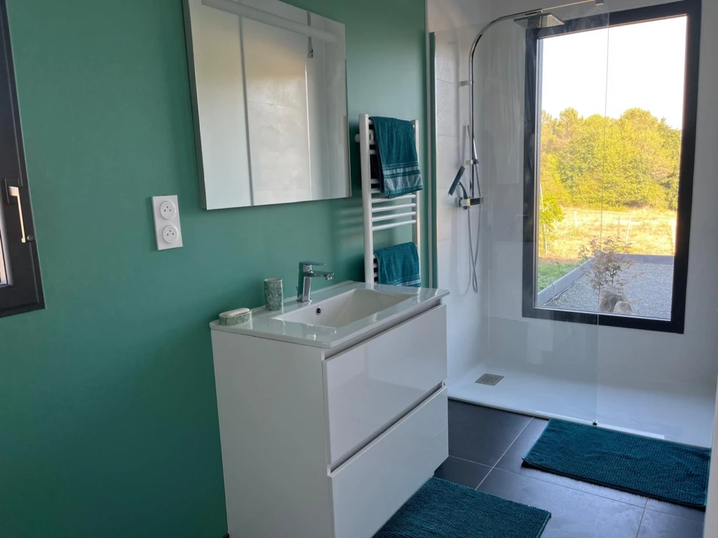 salle d'eau de la chambre verte