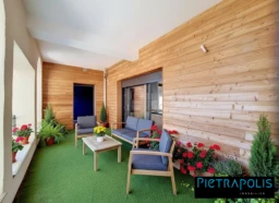 Projection sur terrasse