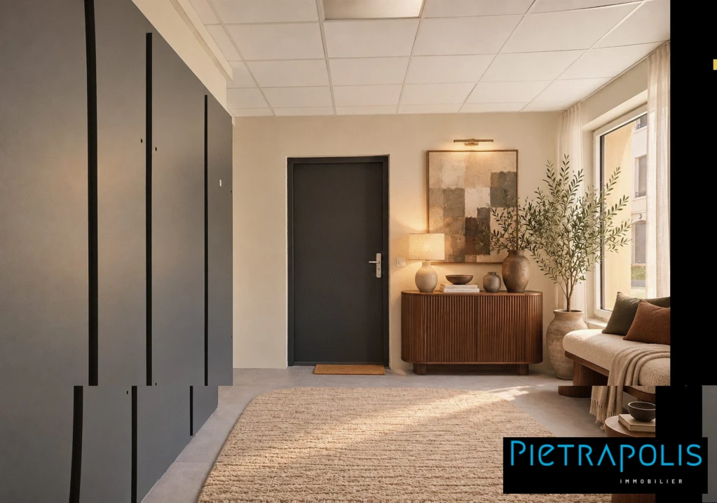 Porte d'entréede l'appartement après