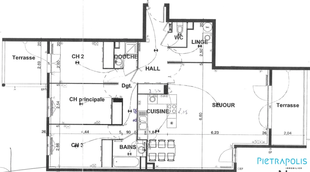 Plan de l'appartement