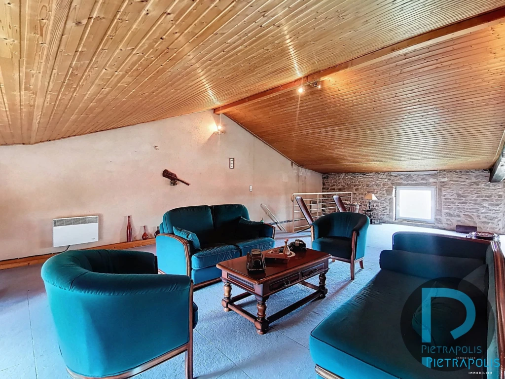 CHAMBRE 4 de 59 m² au sol ou salle de jeux , sous combles
