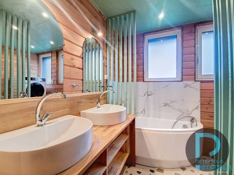 SALLE DE BAINS avec WC sanibroyeur