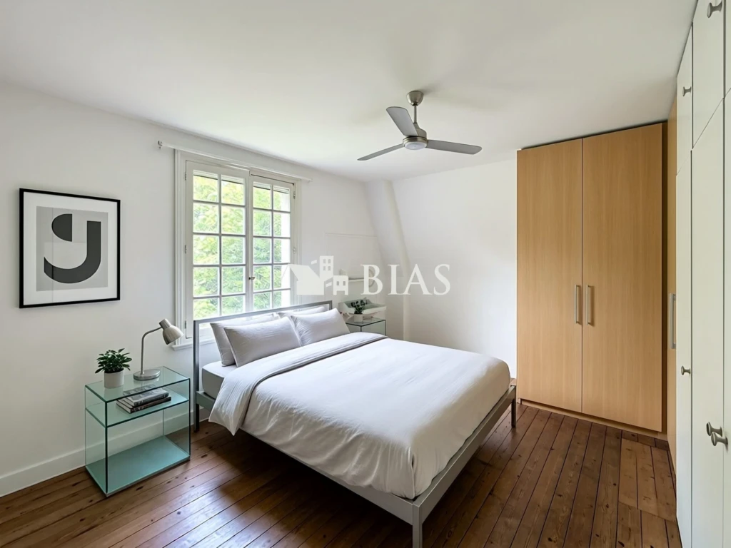 Aménagée avec l'IA Chambre 1