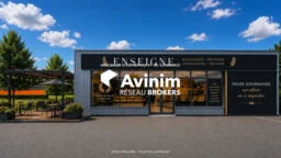 Vue façade avec projection Boulangerie