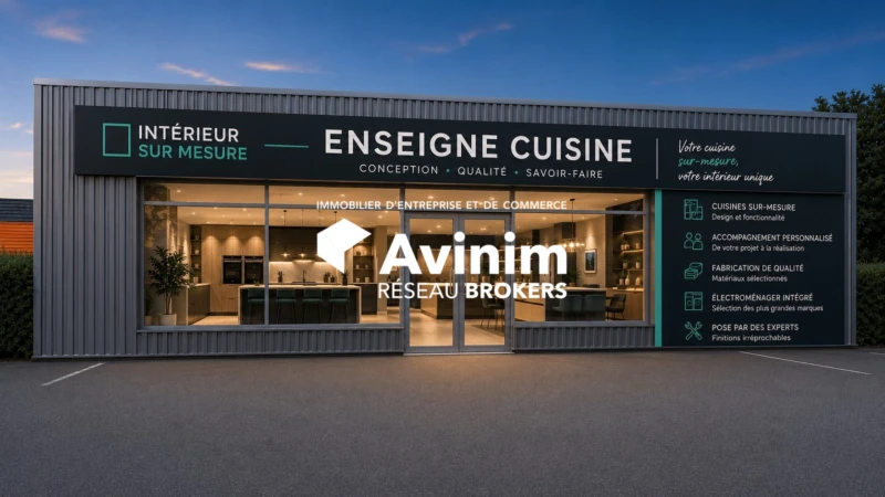 Façade avec projection Cuisiniste
