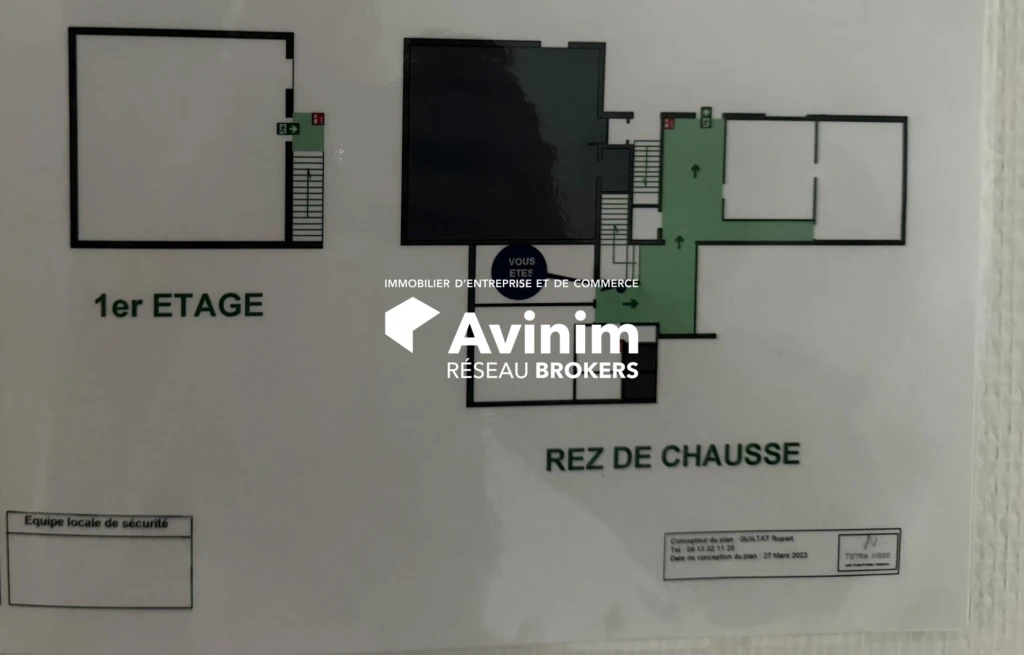 plan bureau RDC et Etage 1 - 293 m2