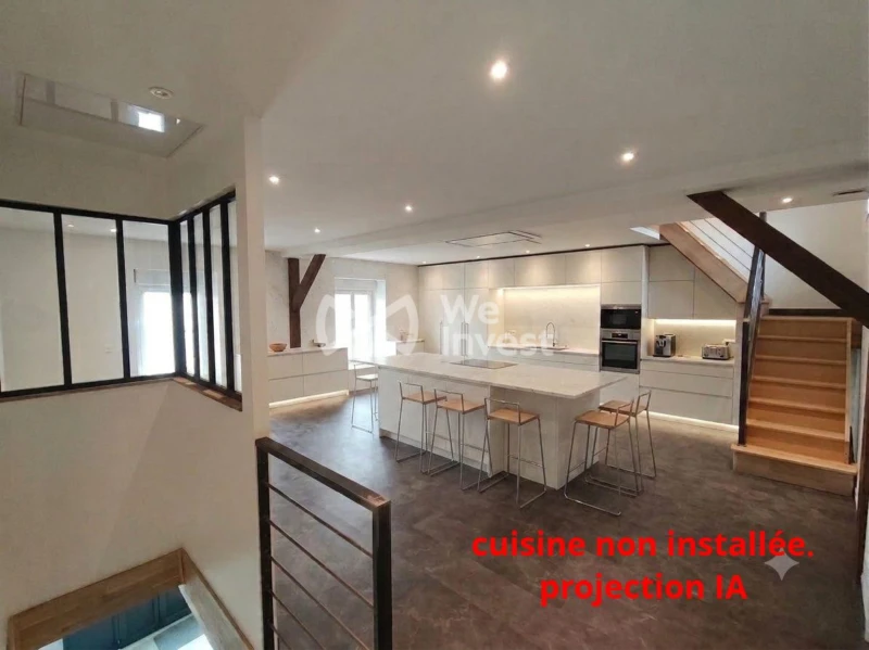 IA utiliser pour projection cuisine. ( la pièce est actuellement vide )
