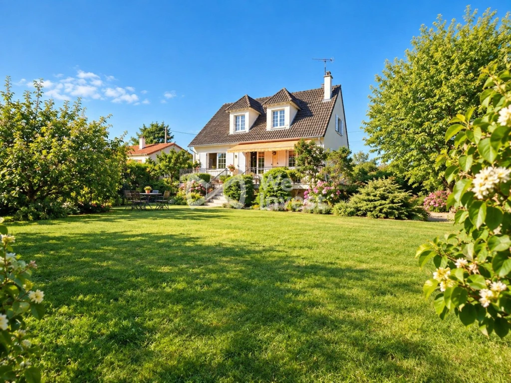 Un grand jardin piscinable