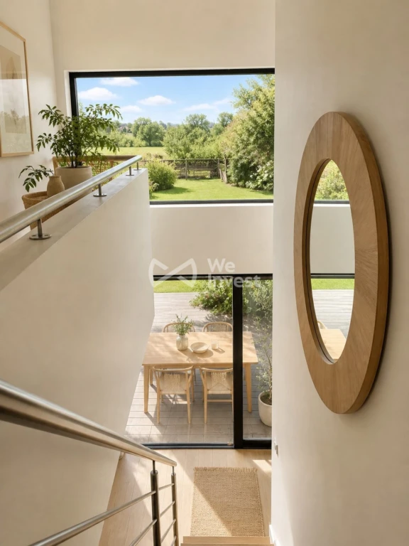 ESCALIER DONNANT SUR LE JARDIN
