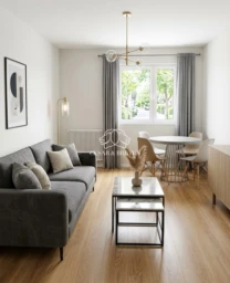 Home staging virtuel - Projection d'aménagement réalisée par IA - mobilier et décoration non présents dans le bien.