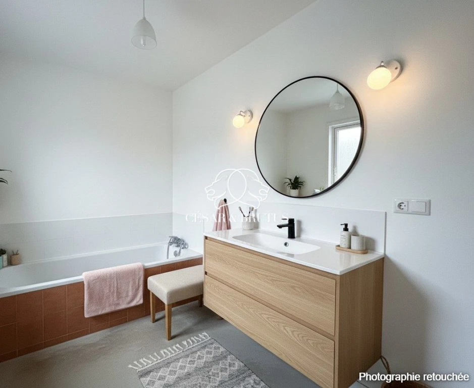 salle de bains transformée par l'IA