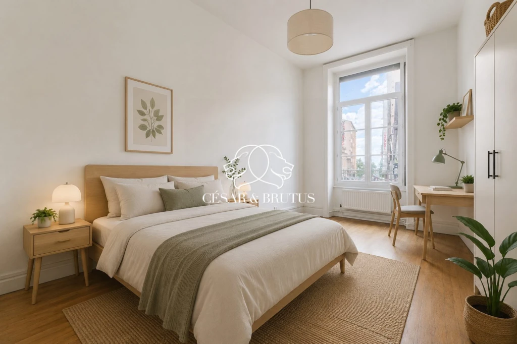 Chambre - meublée avec IA