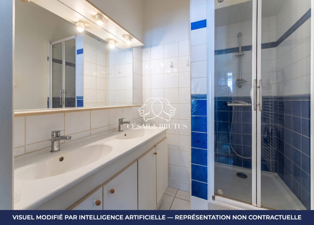 Salle d'eau chambre 1 débarrassée par IA