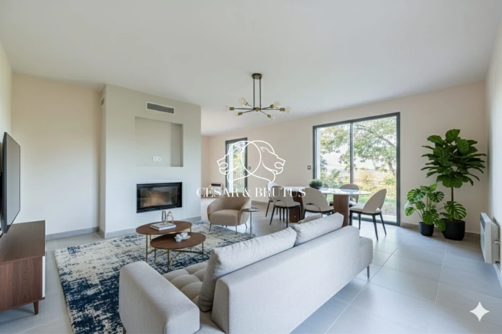 proposition de rénovation et aménagement virtuel-photo non contractuelle