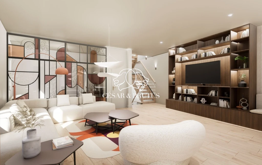 Pièce de vie - Projection architecte home stage virtuel