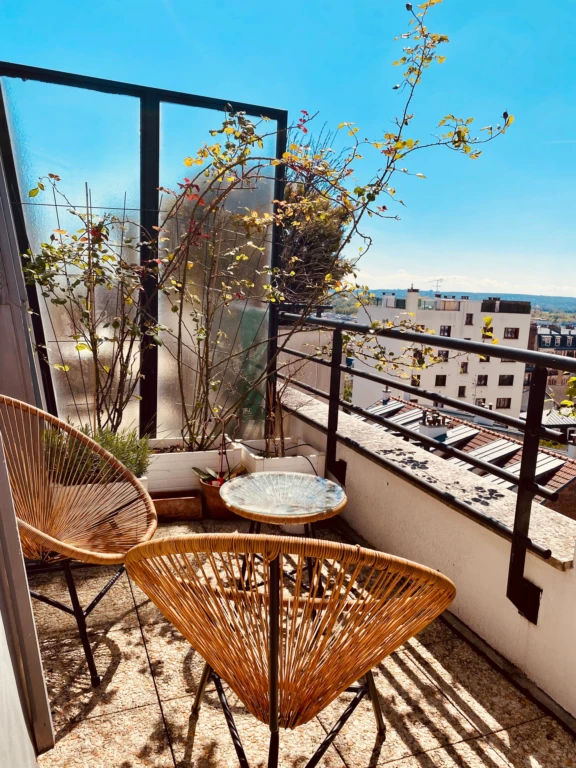 Loue meublé un superbe Duplex neuf de 108m² + 20m² de terrasse exposé plein Sud, dernier étage (loyer tout inclus) 16