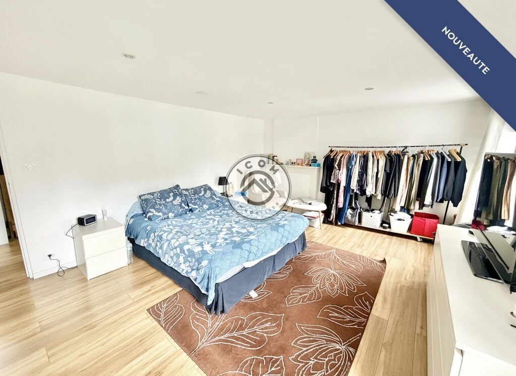 Chambre lit bleu